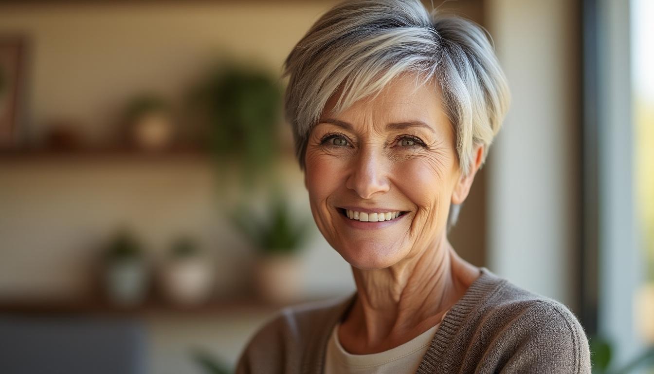 Choisir une coupe de cheveux courte pour les femmes de 60 ans